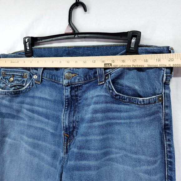True Religion Ricky Relaxed Straight Denim Jeans Mens Size 42X32 - Picture 3 of 15